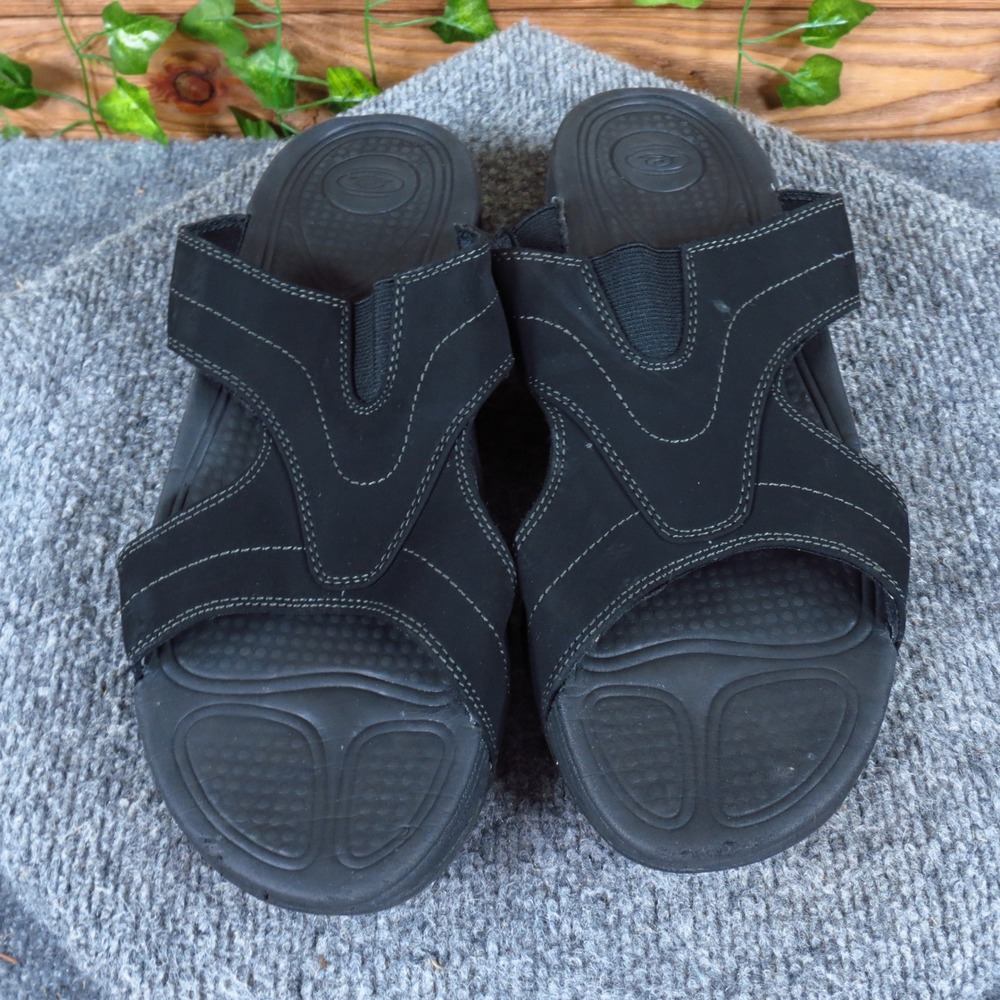 Easy Spirit ESHOWHIGH Women Slide Sandals Size 10 Walking Comfort Black Textile - Picture 2 of 7